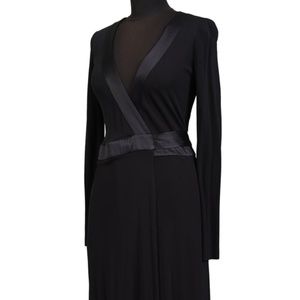 DIANE VON FURSTENBERG BLACK LONG SLEEVE WRAP DRESS